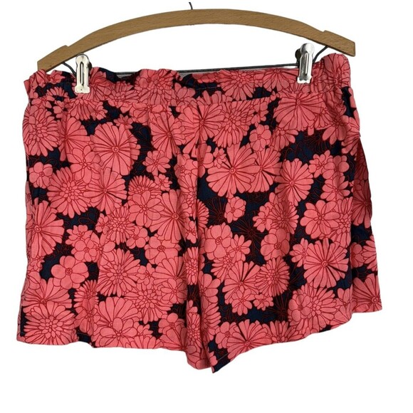Ingrid + Isabel Women’s Sz S Orange Tropical Floral Maternity Shorts Pockets - Picture 6 of 13